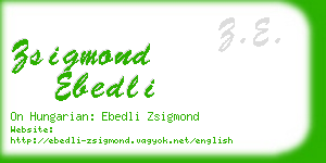 zsigmond ebedli business card